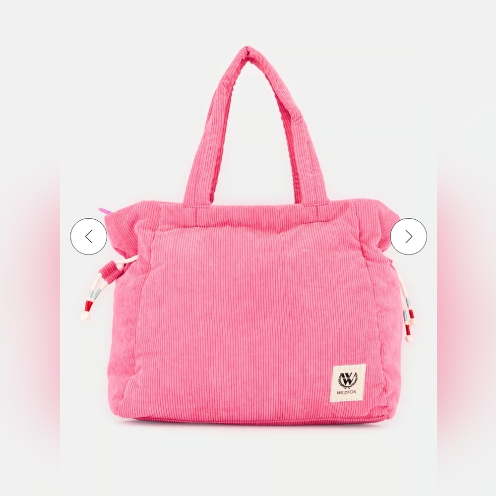 WILDFOX NWT Fuschia Large Corduroy Tote